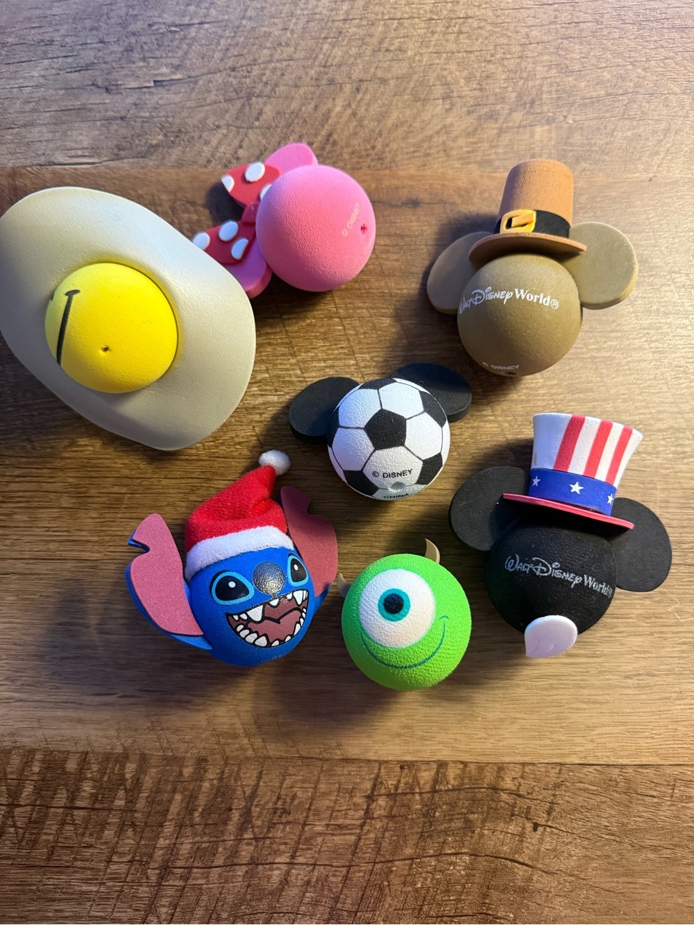 Disney Antenna Topper Holiday Set of  7 Disneyland New Unused